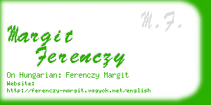 margit ferenczy business card